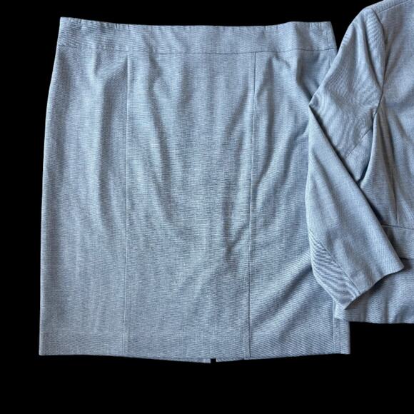 Ann Taylor 2 piece Blazer Skirt suit Women's 14 16 Gray Professional academia - Picture 3 of 10